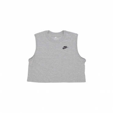 maglietta corta donna w sportswear club crop tee DK GREY HEATHER/HTR/BLACK