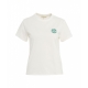 T-shirt con logo ricamato bianco