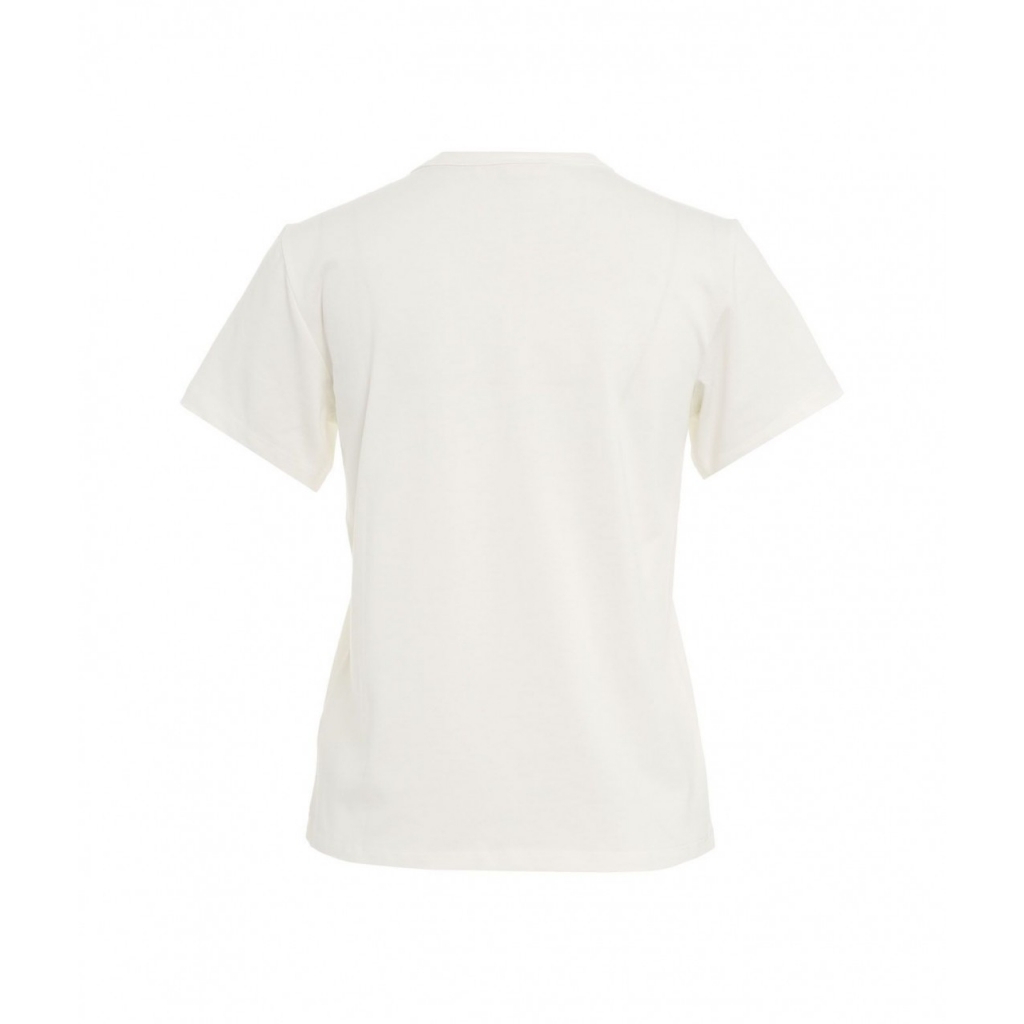 T-shirt con logo ricamato bianco