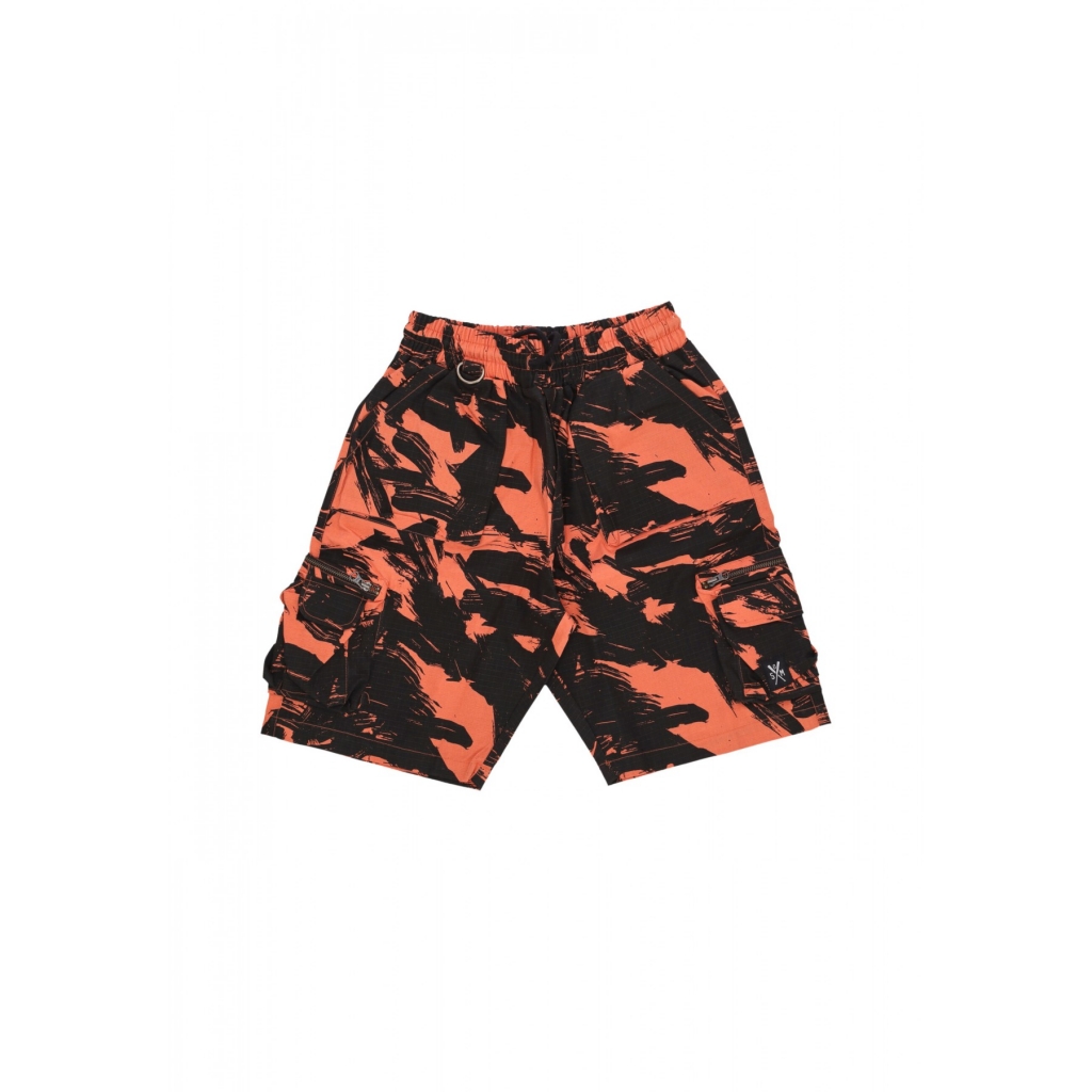 pantalone corto uomo cargo shorts ORANGE/CAMO