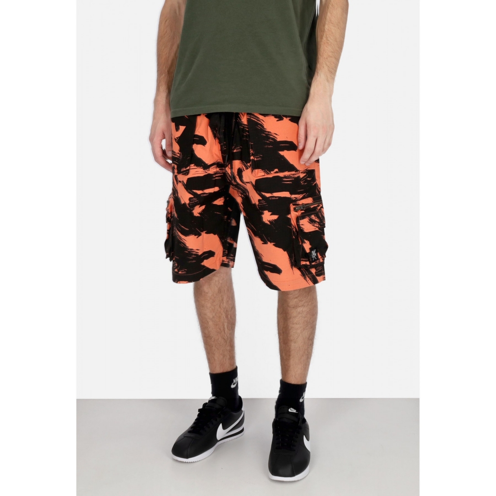 pantalone corto uomo cargo shorts ORANGE/CAMO