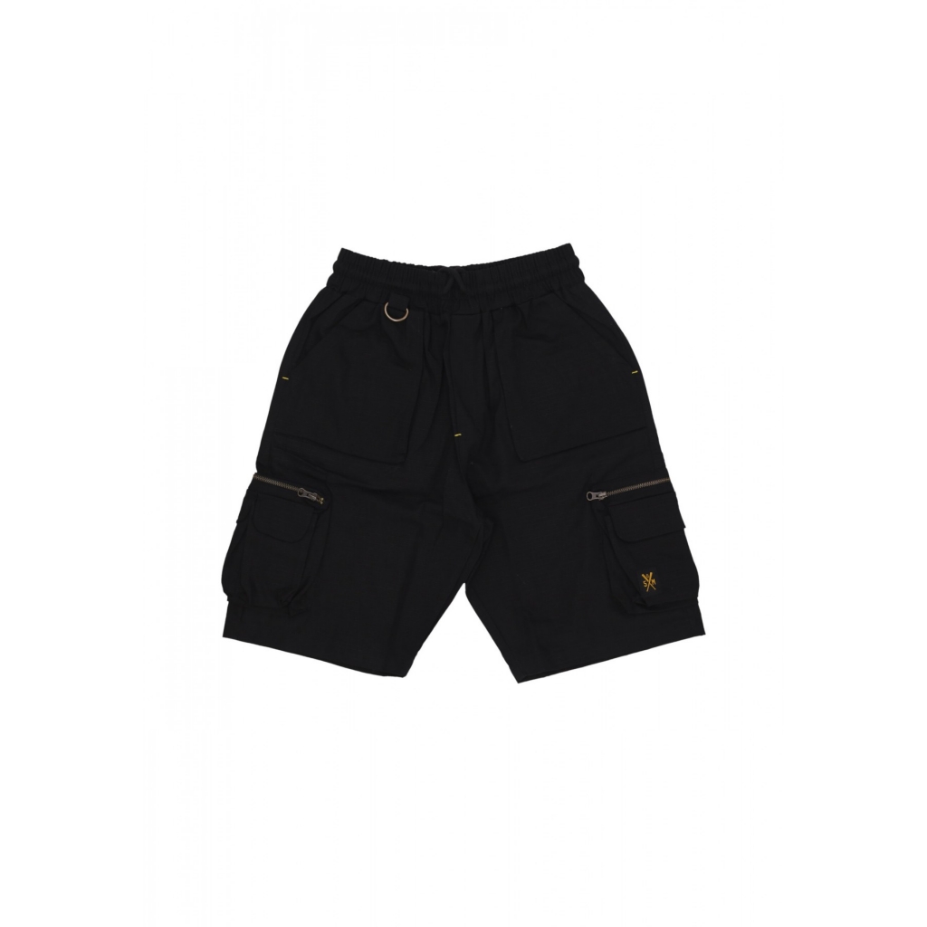 pantalone corto uomo cargo shorts BLACK