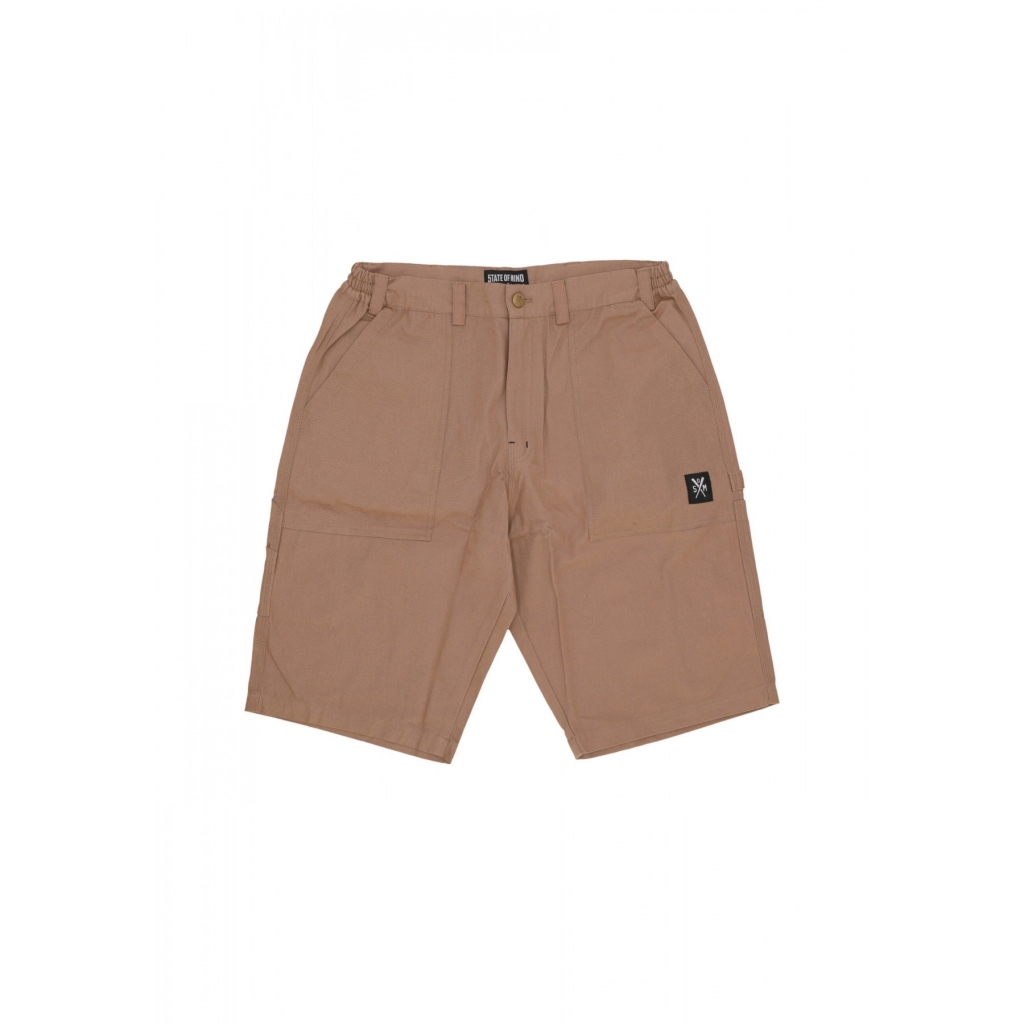 pantalone corto uomo worker shorts BROWN