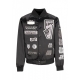 giubbotto bomber uomo graffiti patch bomber BLACK