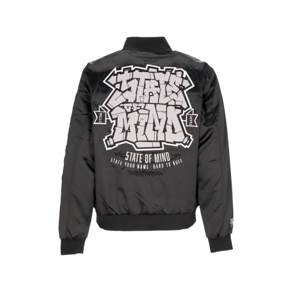 giubbotto bomber uomo graffiti patch bomber BLACK