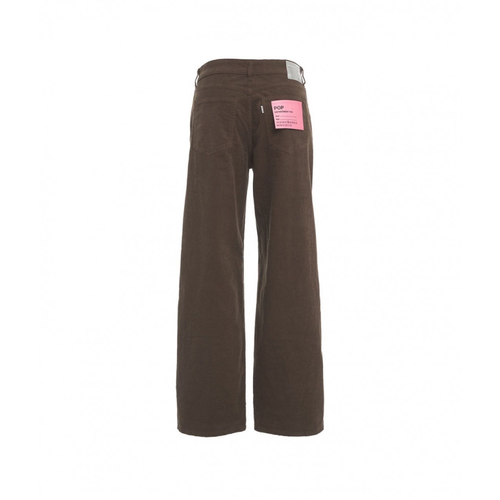 Pantaloni Pop in velluto a coste marrone scuro