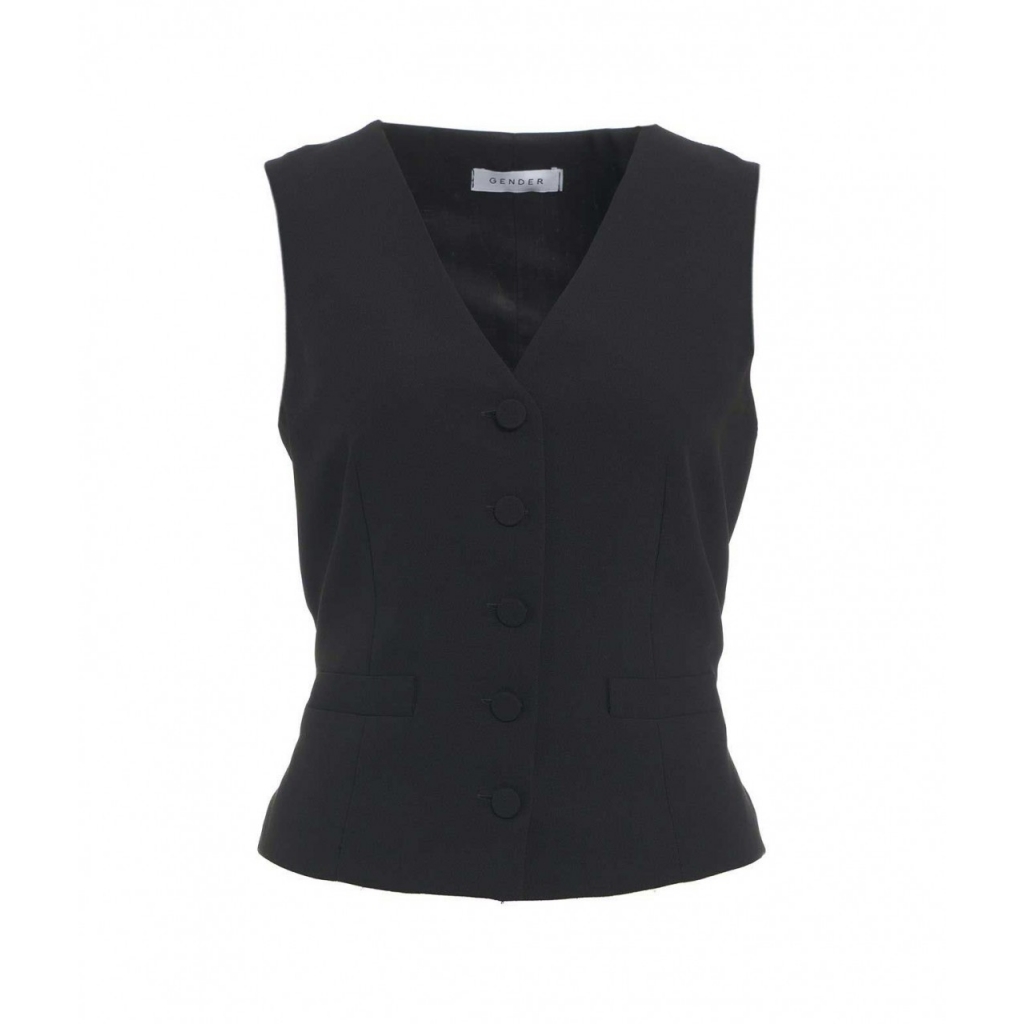 Gilet monopetto nero