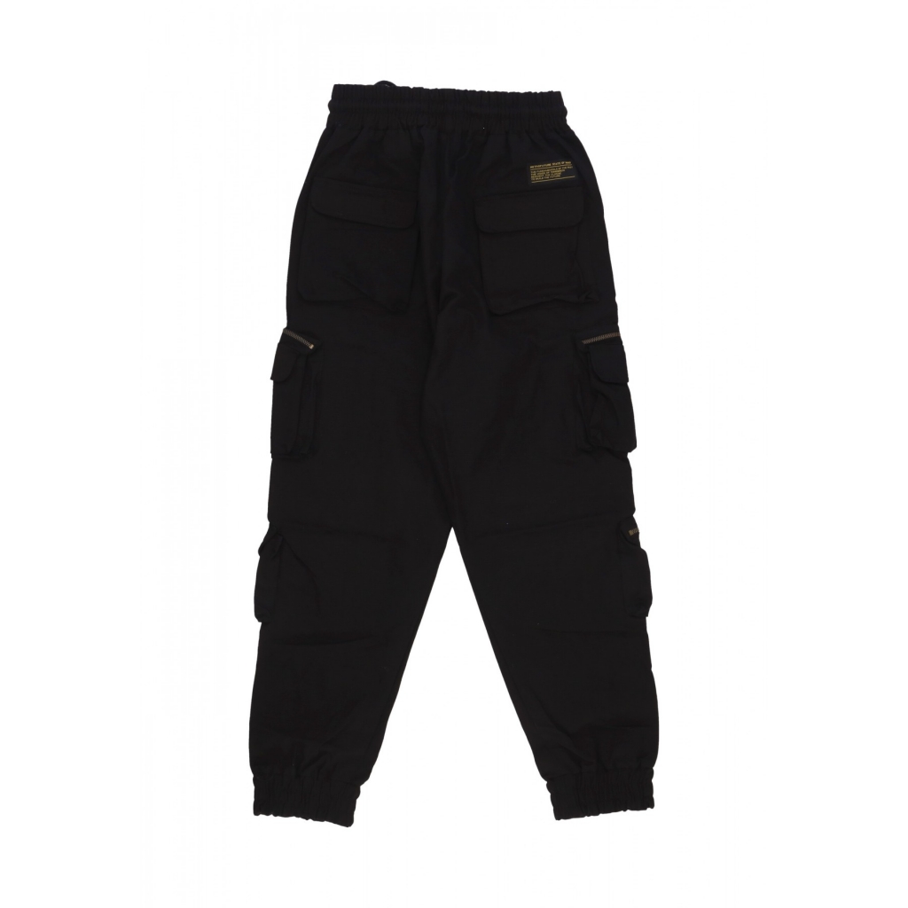 pantalone lungo uomo cargo joggers BLACK