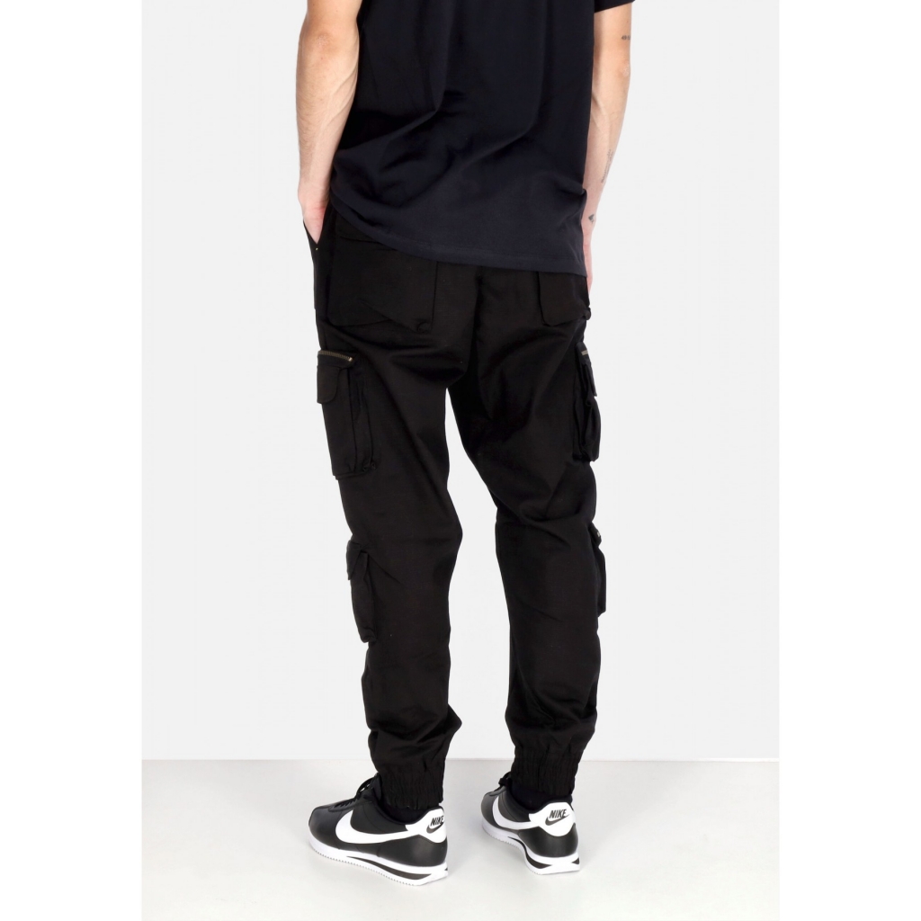 pantalone lungo uomo cargo joggers BLACK