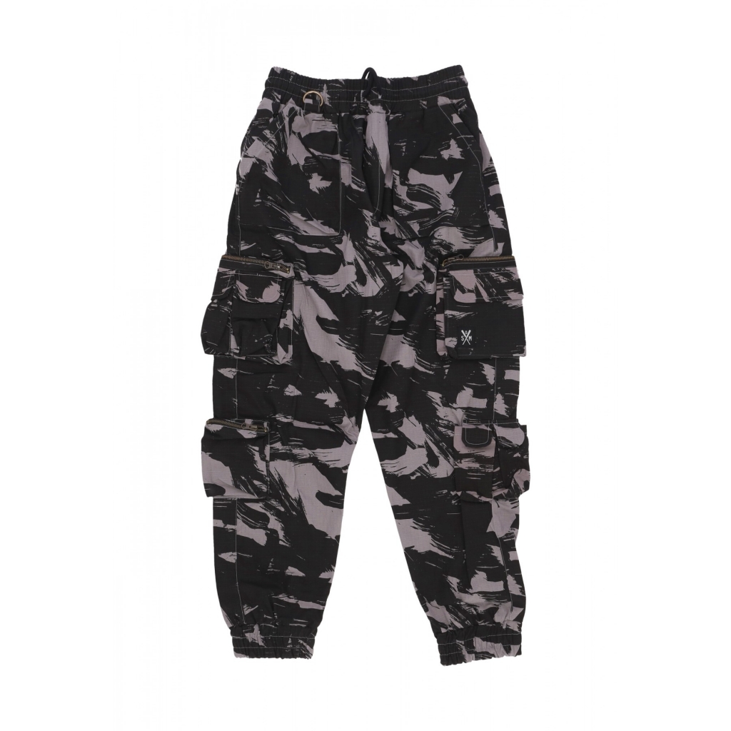 pantalone lungo uomo cargo joggers BLACK/CAMO