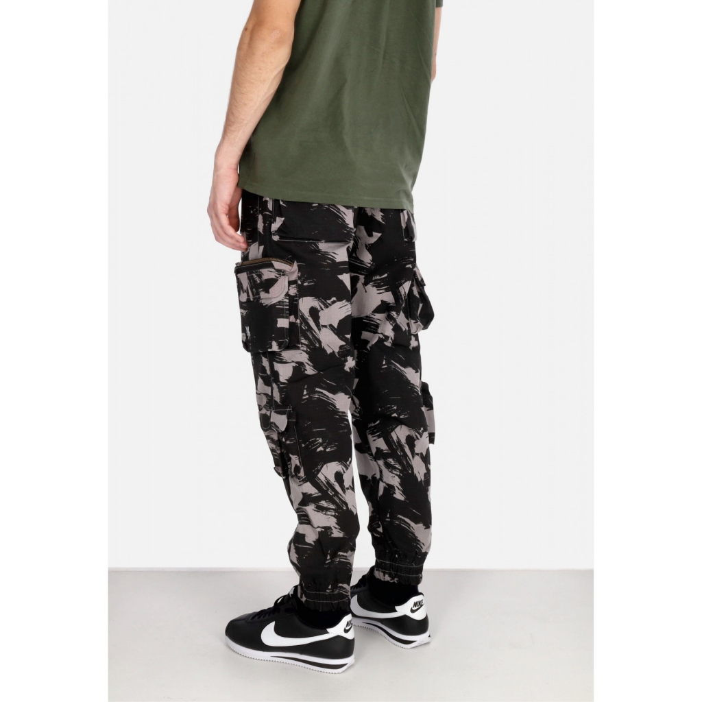 pantalone lungo uomo cargo joggers BLACK/CAMO