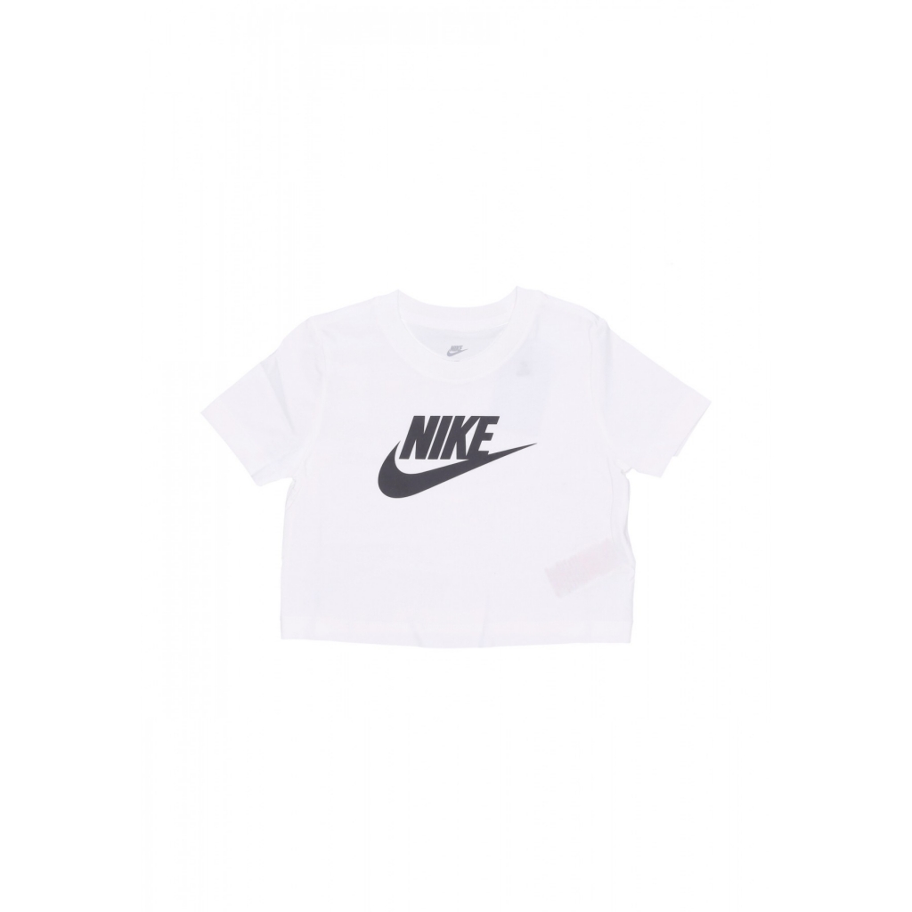 maglietta corta ragazza sportswear futura crop tee WHITE