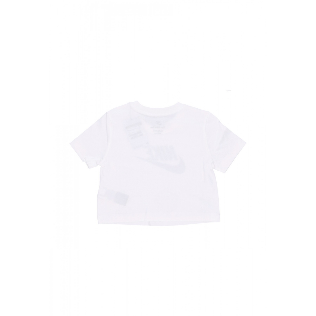 maglietta corta ragazza sportswear futura crop tee WHITE