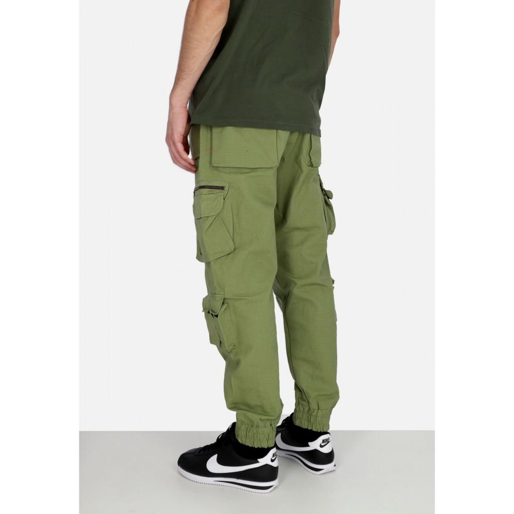 pantalone lungo uomo cargo joggers MILITARY GREEN