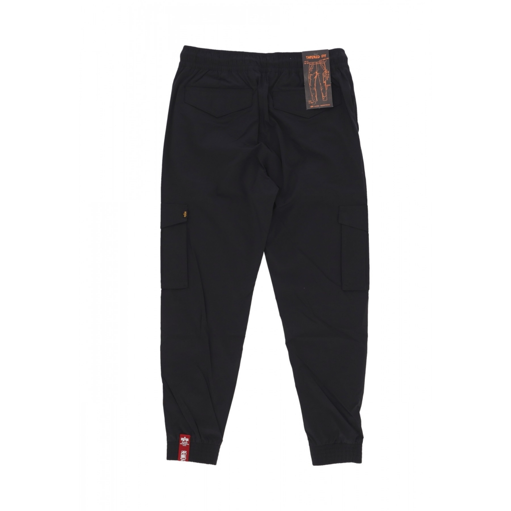 pantalone lungo uomo nylon cargo jogger BLACK