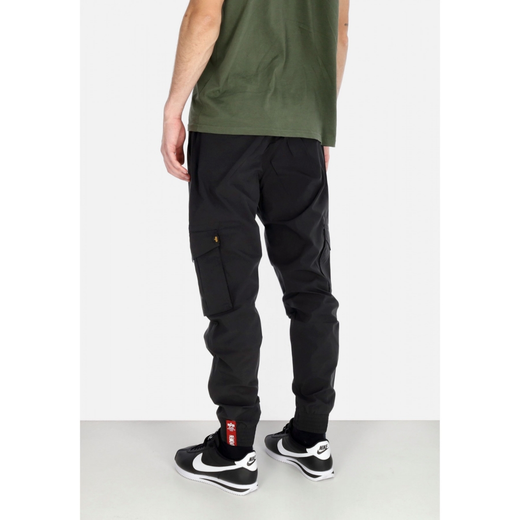 pantalone lungo uomo nylon cargo jogger BLACK