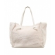 Shopper in tessuto teddy Marcella crema