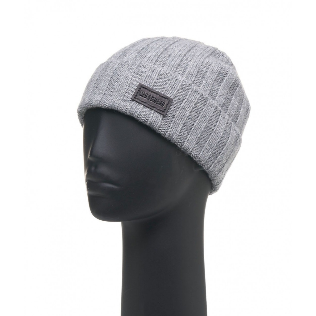 Beanie in maglia grigio chiaro