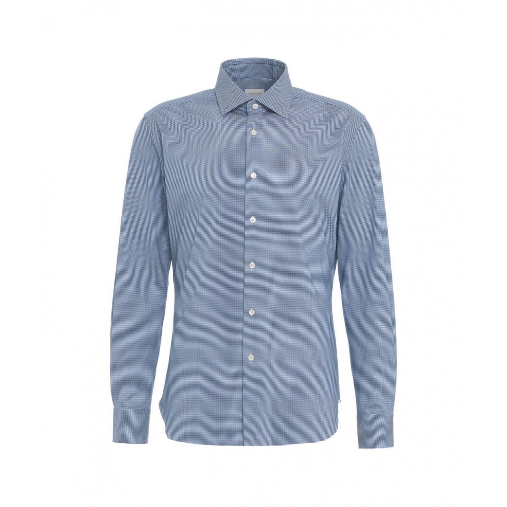 Camicia tailor in tessuto active blu