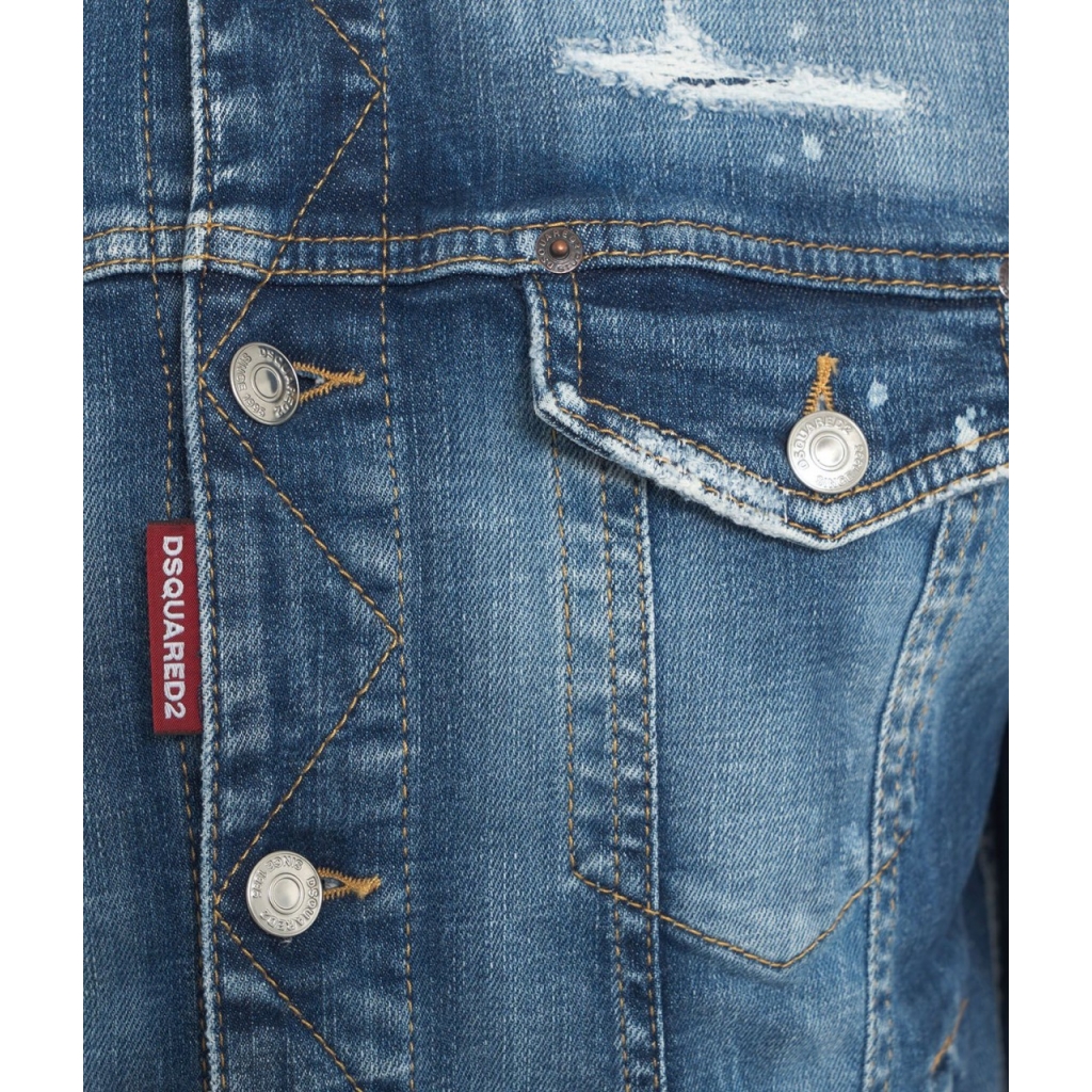 Giacca denim blu