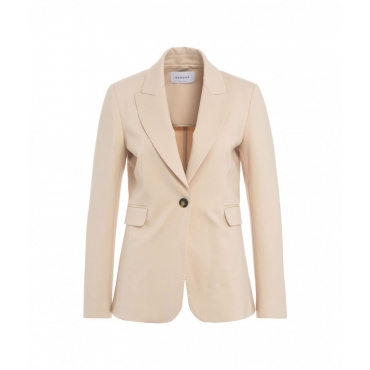 Blazer monopetto crema