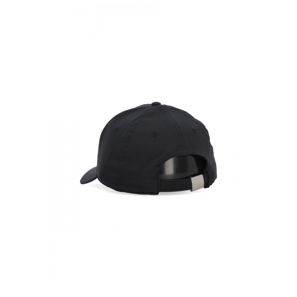 cappellino visiera curva uomo dri-fit club structured metal logo cap BLACK/METALLIC SILVER