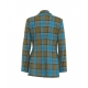 Blazer in tartan blu