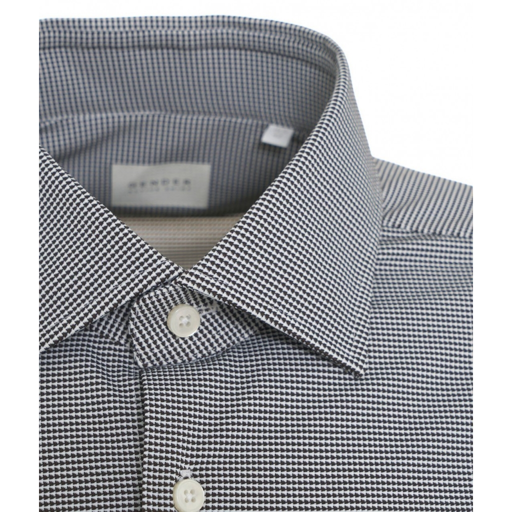 Camicia tailor in tessuto active nero