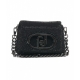 Borsa mini La Puffy con strass nero