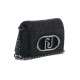 Borsa mini La Puffy con strass nero