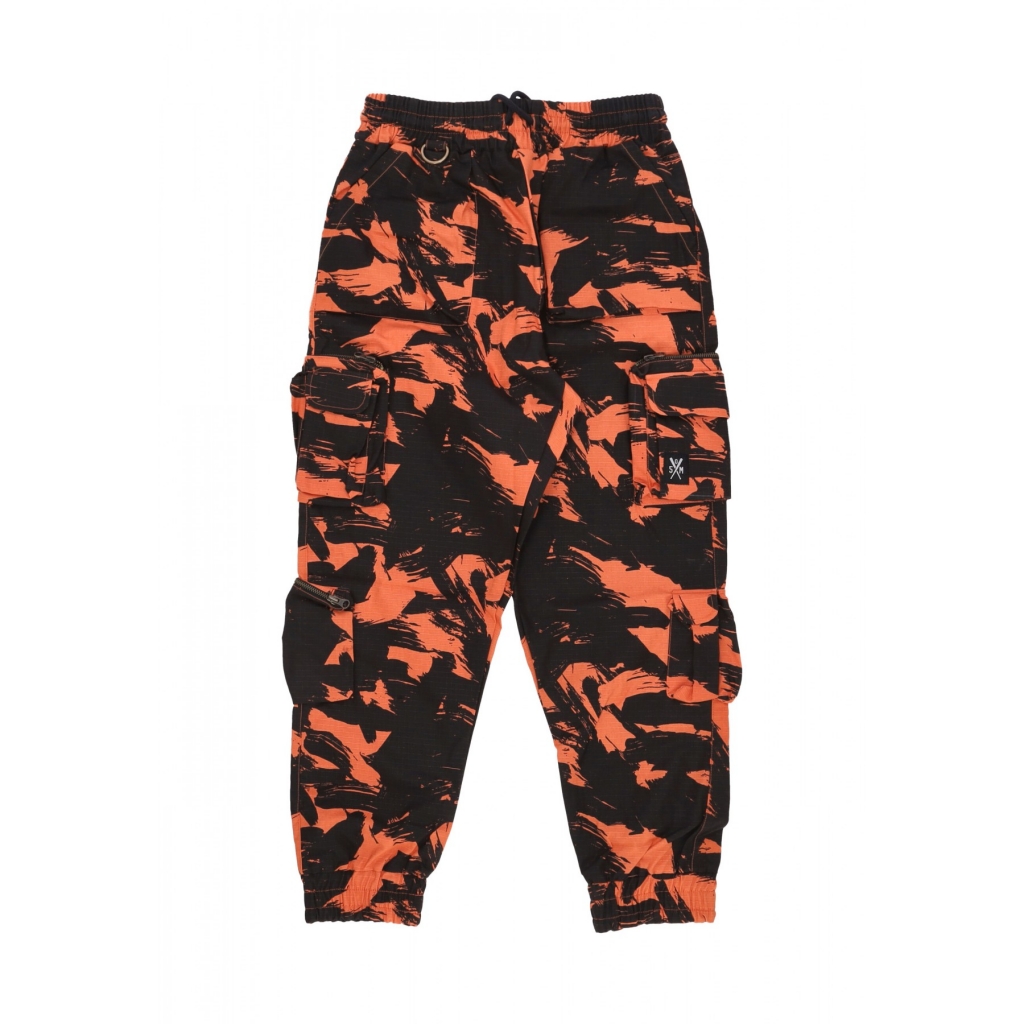 pantalone lungo uomo cargo joggers ORANGE/CAMO