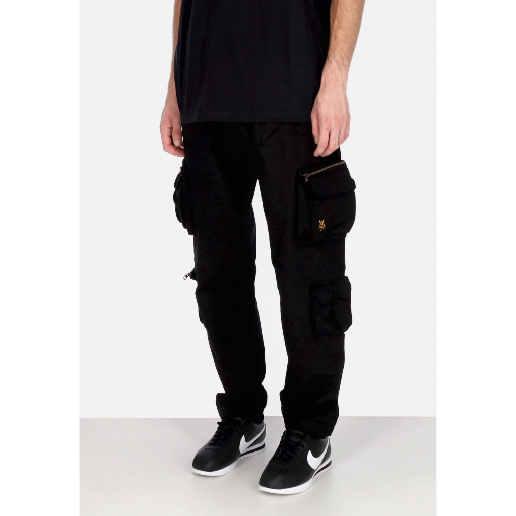 pantalone lungo uomo cargo pants BLACK