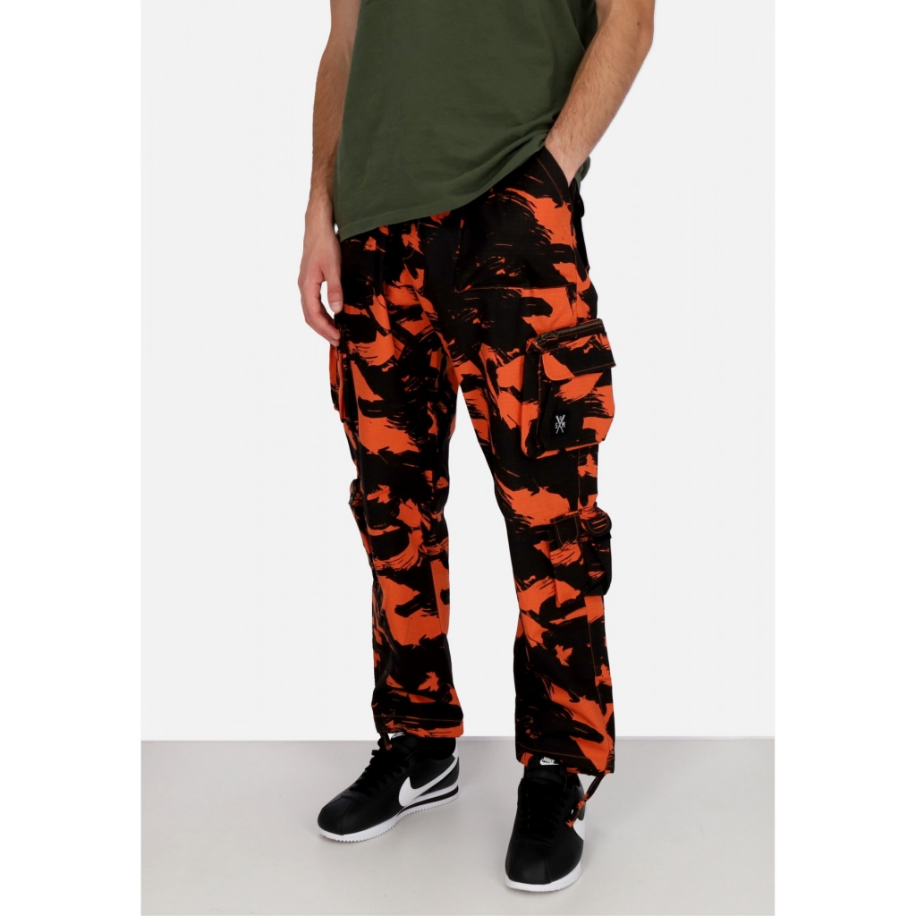 pantalone lungo uomo cargo pants ORANGE/CAMO