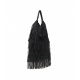 Shopper con frange Agnese Large nero