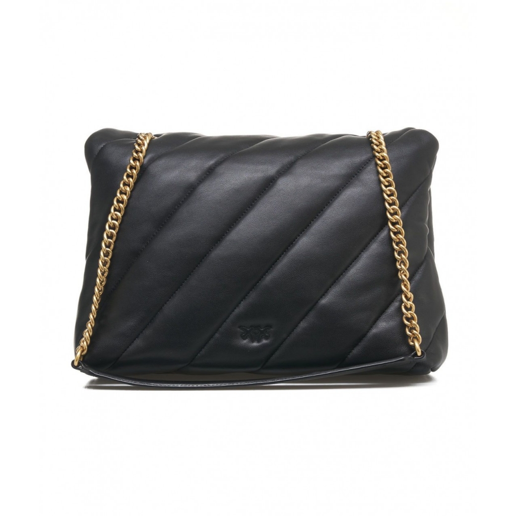 Borsa a tracolla Love Puff Big in nappa nero