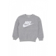 felpa girocollo ragazzo sportswear fleece crewneck DK GREY HEATHER/WHITE