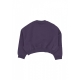 felpa girocollo corta ragazza sportswear trend fleece crop crewneck DARK RAISIN