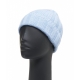 Cappello in maglia di cachemire azzurro