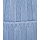 Cappello in maglia di cachemire azzurro