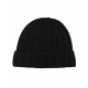 Cappello in maglia di cachemire nero