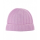 Cappello in maglia di cachemire rosa