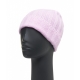 Cappello in maglia di cachemire rosa