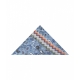 Sciarpa triangolare con motivo paisley blu