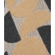 Sciarpa jacquard con motivo Bauhaus intrecciato marrone chiaro