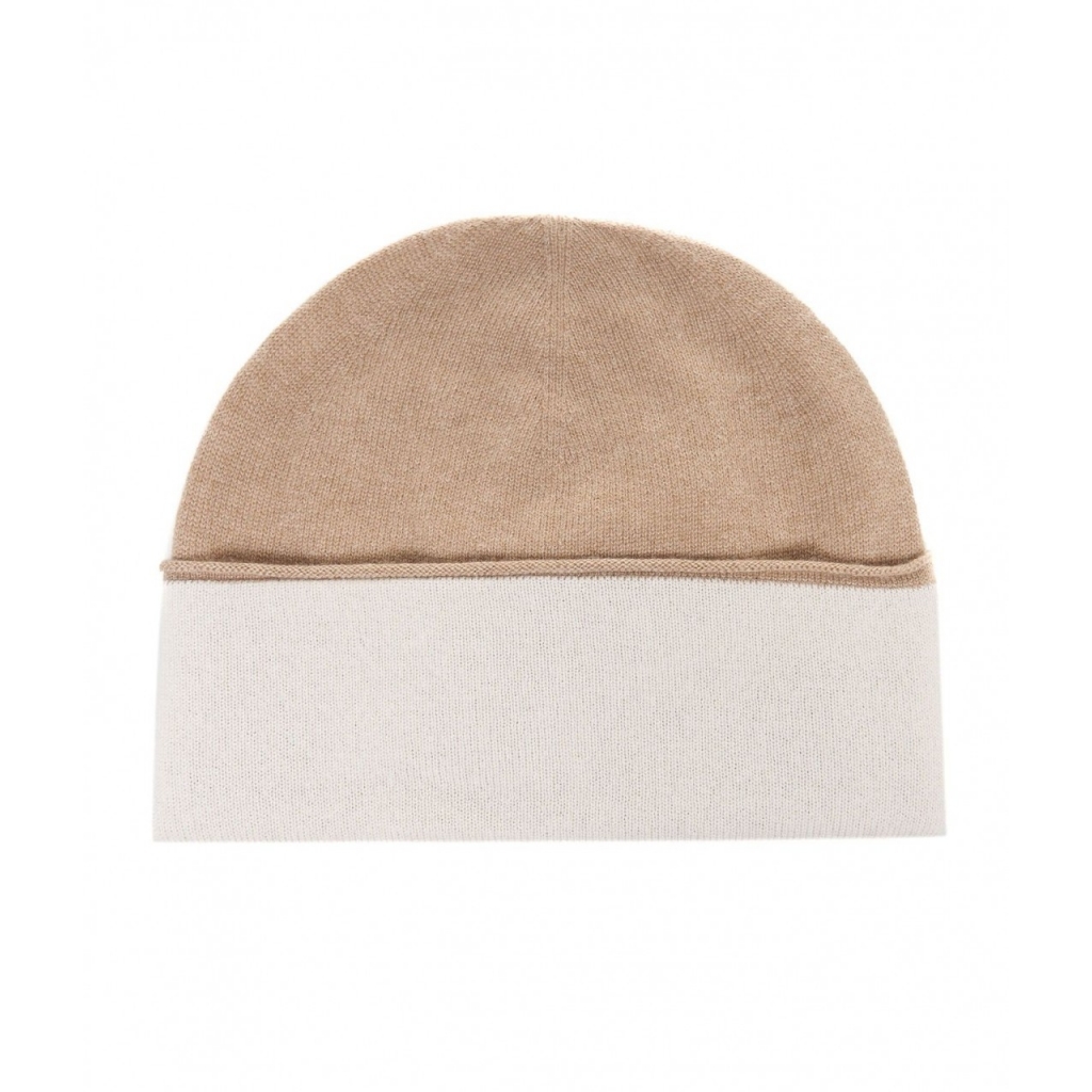 Berretto in cashmere beige