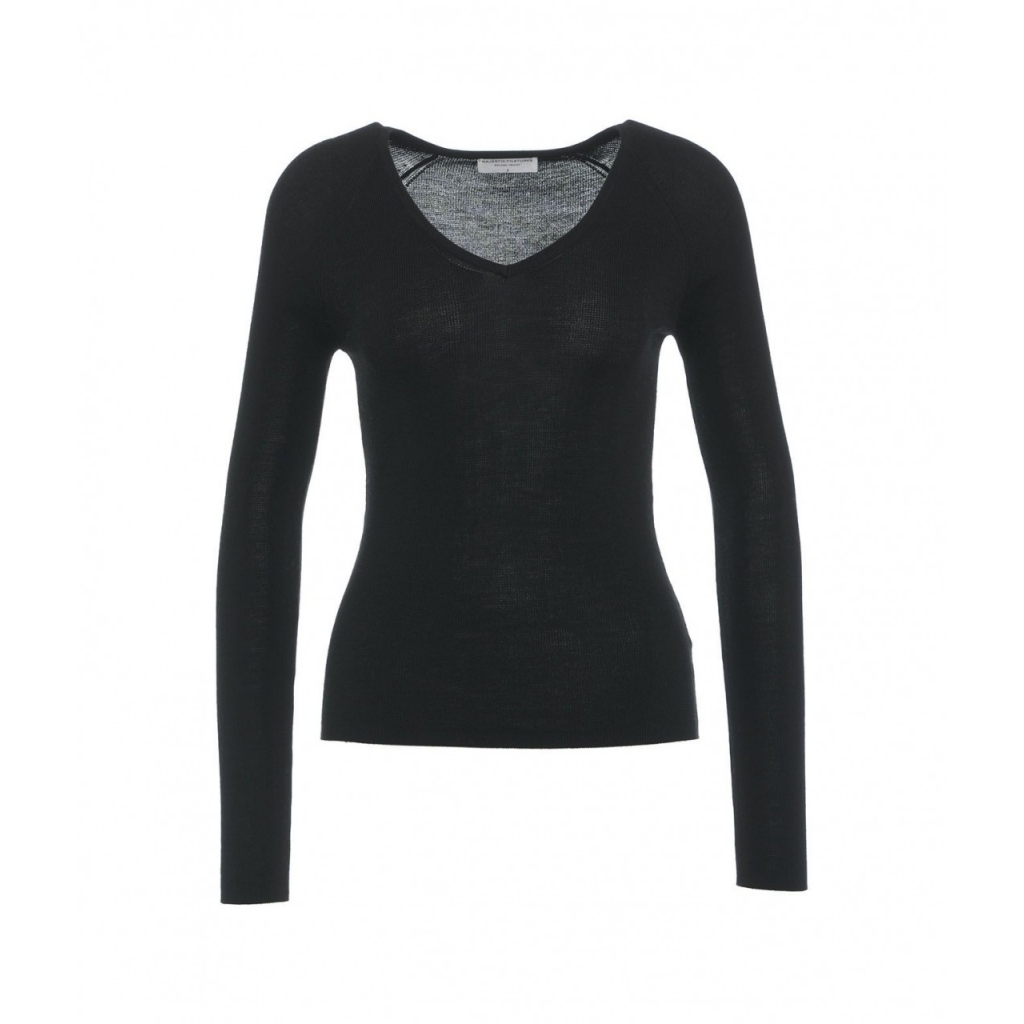 Maglione in misto lana merino nero