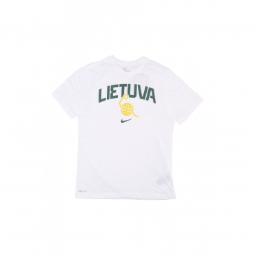 maglietta uomo olympic 2024 basketball tee team lithuania WHITE/WHITE/TOUR YELLOW/PINE GREEN