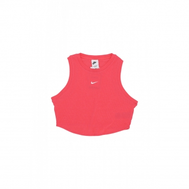 top donna w sportswear essential rib crop tank ASTER PINK/SAIL