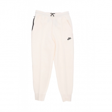pantalone tuta leggero donna w sportswear tech fleece mid-rise jogger PALE IVORY/BLACK