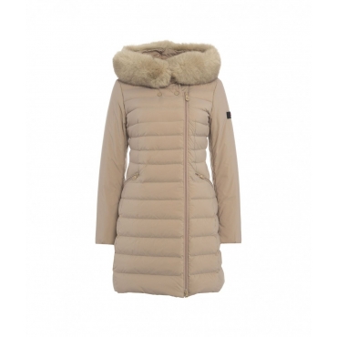 Piumino lungo Seriola ML 04 Fur beige